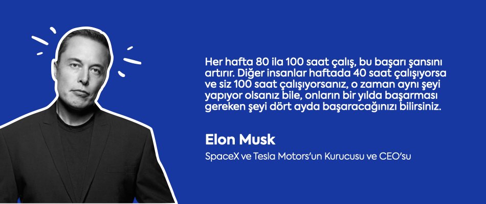 Elon Musk motivasyon sözü